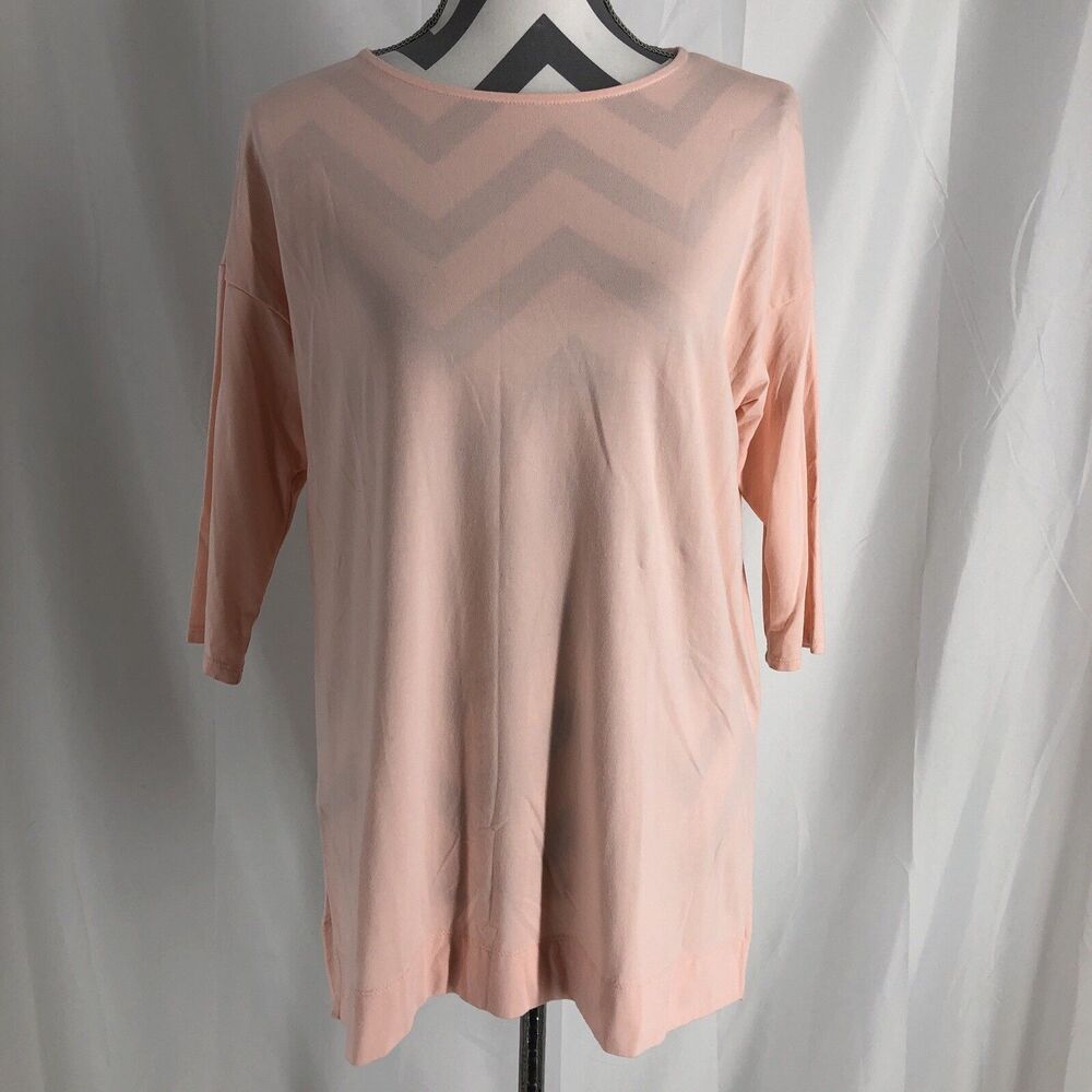 Pure Jill  Women's Pale Pink Ballet Sleeve Tunic Top Size XS